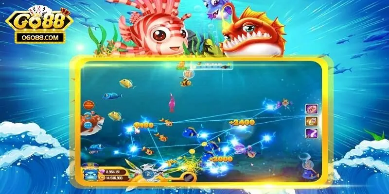 Giao diện thiết kế game bắn cá Go88 bắt mắt, thu hút